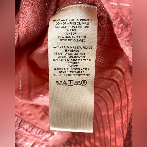 Anthropologie Pilcro The Tavi Button-down Blouse Pink Size Large - Picture 9 of 11